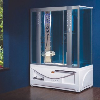 Duschkabine Dampfdusche Dusche mit Wanne 172 x 89 cm